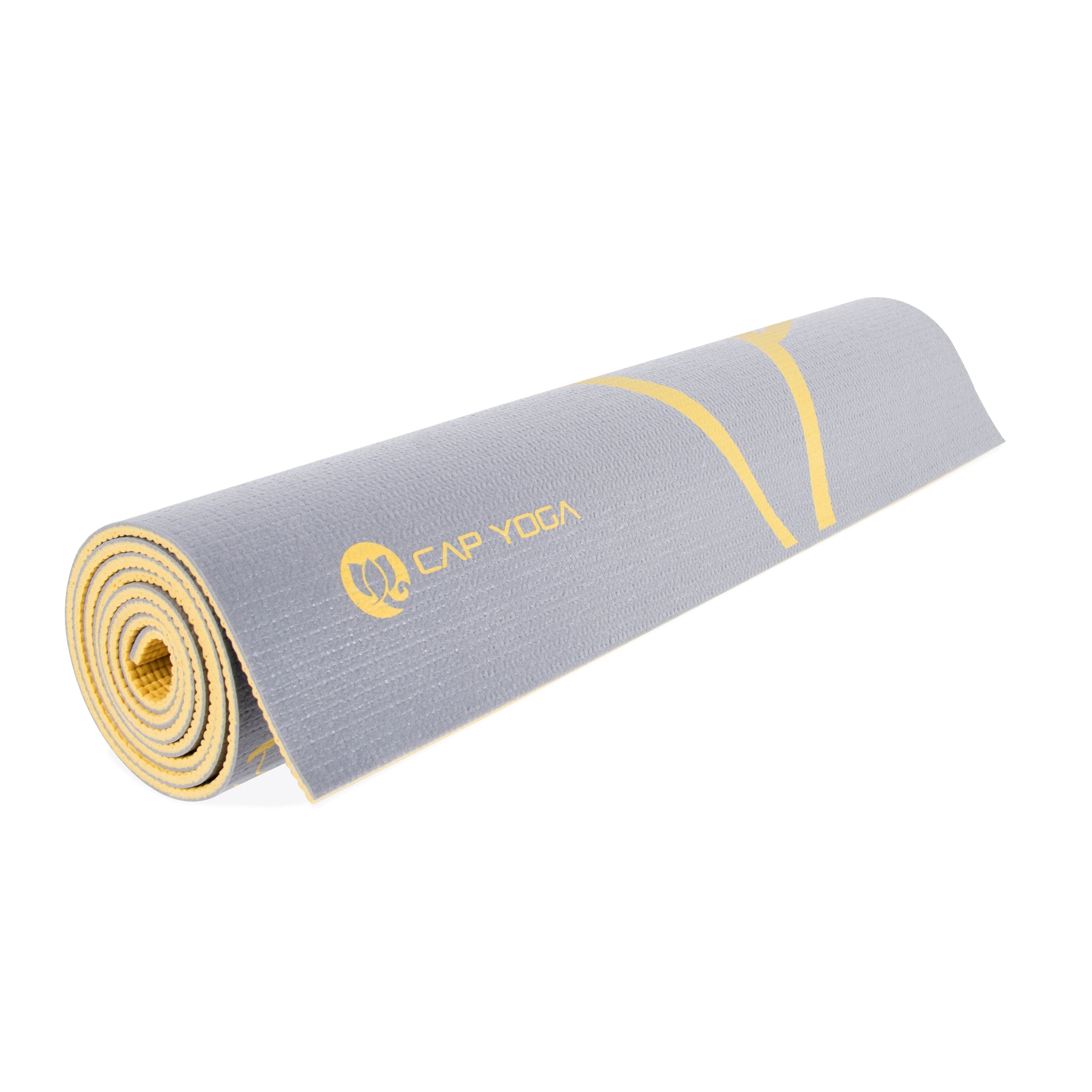 Reversible Yoga Mat with Carry Strap, Dahlia and Ginkgo